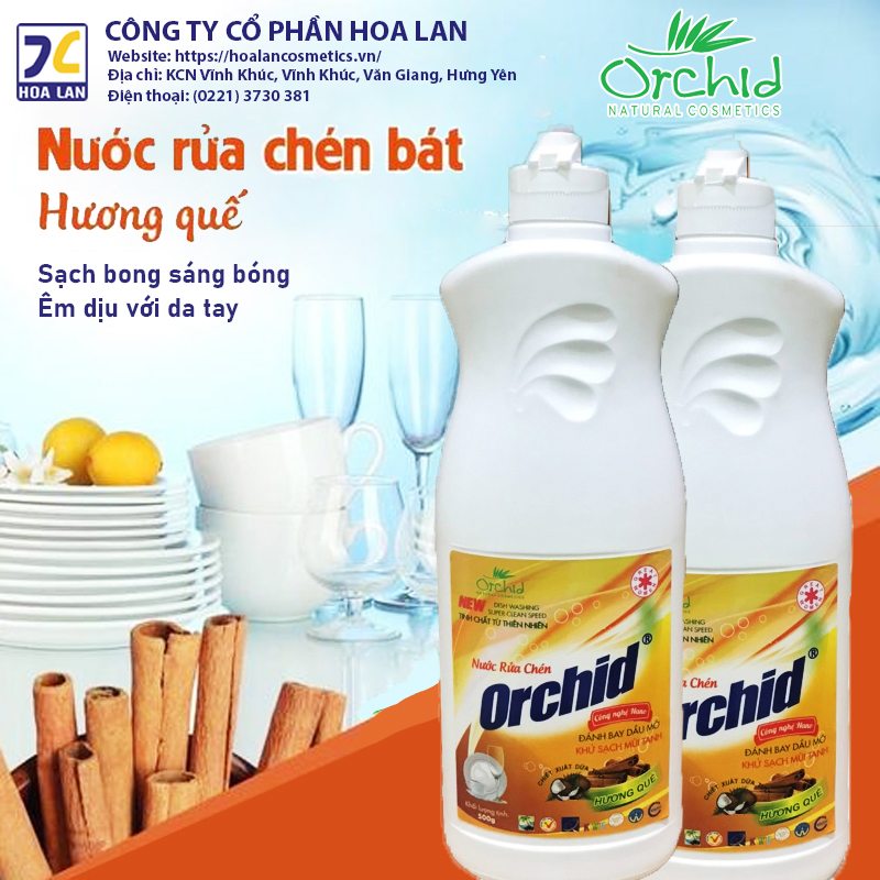 Nước rửa chén Hương Quế 500ml
