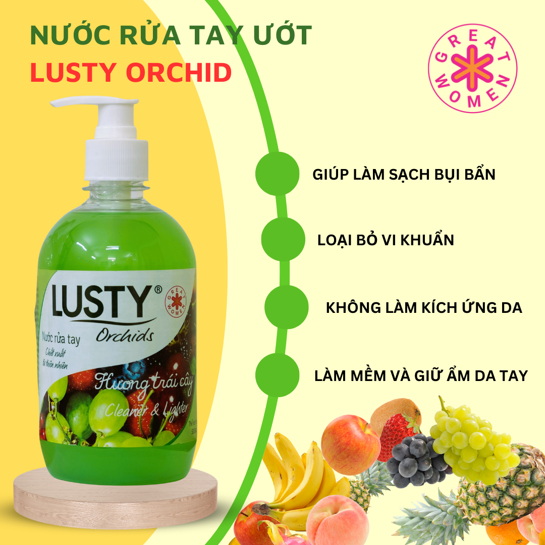 Nước rửa tay ướt Lusty Orchid - 500ml