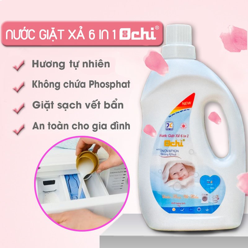Nước giặt xả 6 in 1 Ochi 1kg